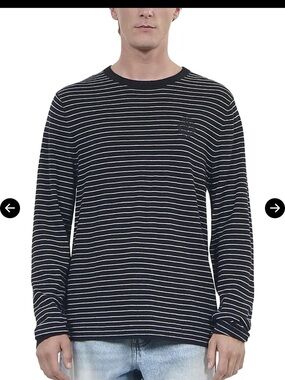 $355 The Kooples Embroidered Blazon Crewneck Sweater In Black/White  NWT
